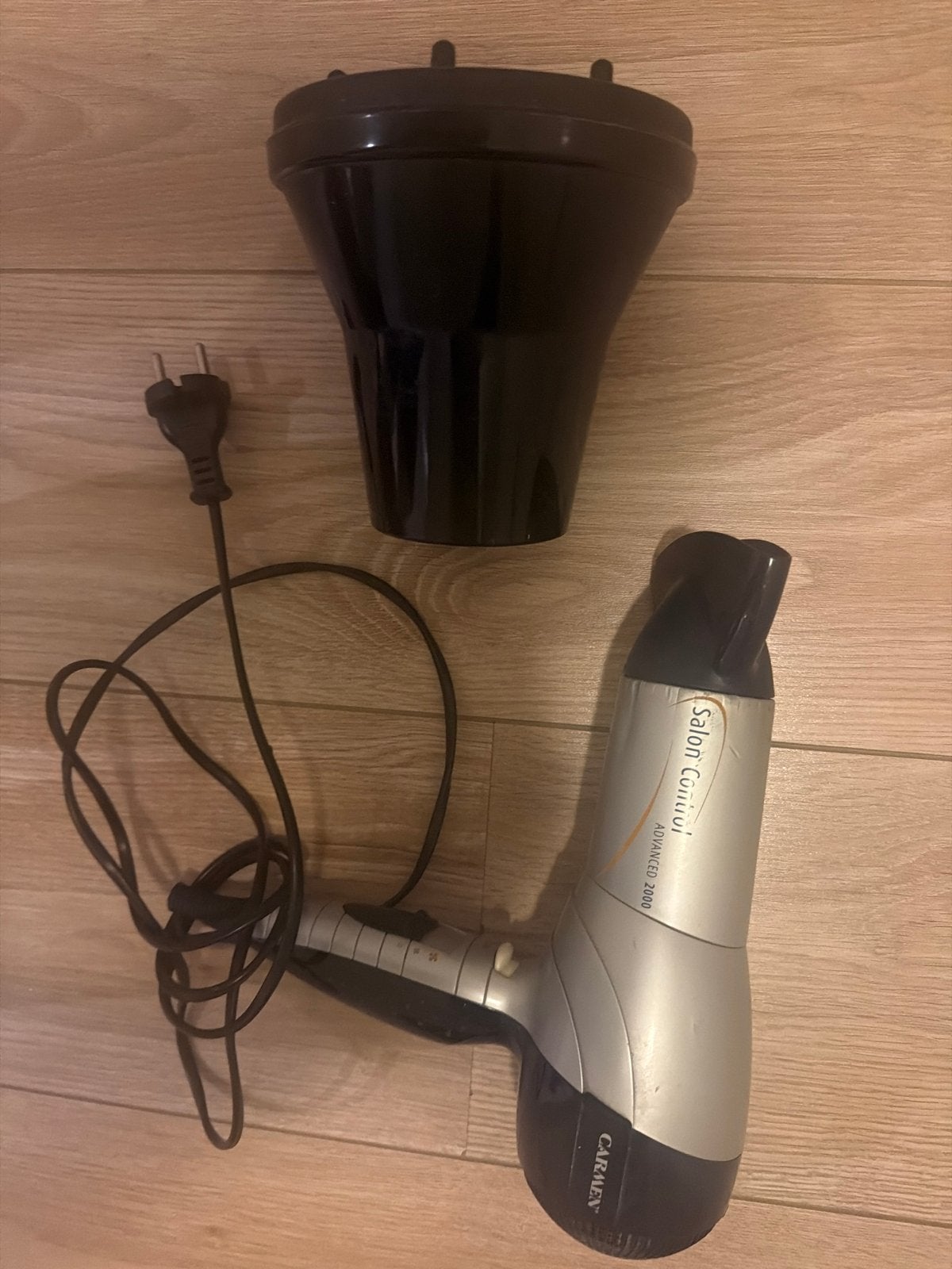 Carmen Salon Control Advanced 2000 Föhn met diffuser, Ophalen of Verzenden, Gebruikt, Föhn of Haardroger