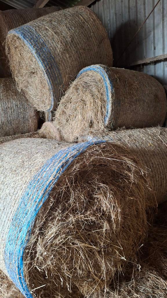 Biologisch hooi ronde balen - ideaal als stalstrooisel, Ophalen of Verzenden