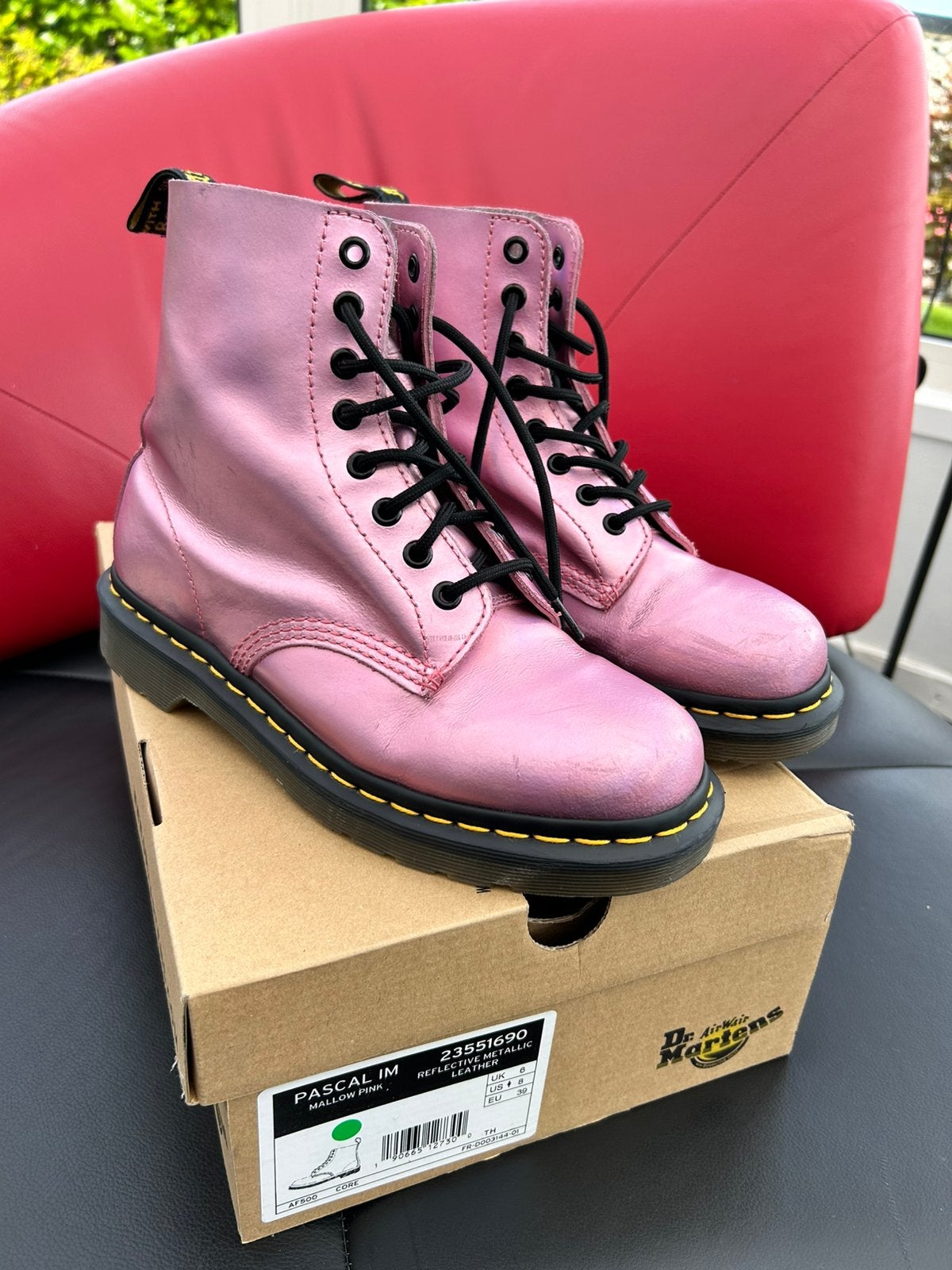 Zeer nette Dr. Martens Pascal Mallow Pink maat 39, van leer, Kleding | Dames, Zwart, Lage of Enkellaarzen, Ophalen of Verzenden