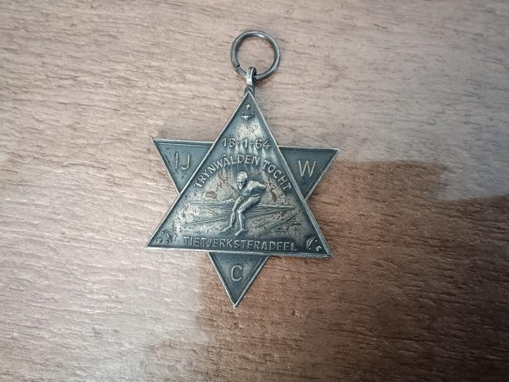 Historische IJstocht Medaille Trynwâlden 1964, Ophalen of Verzenden