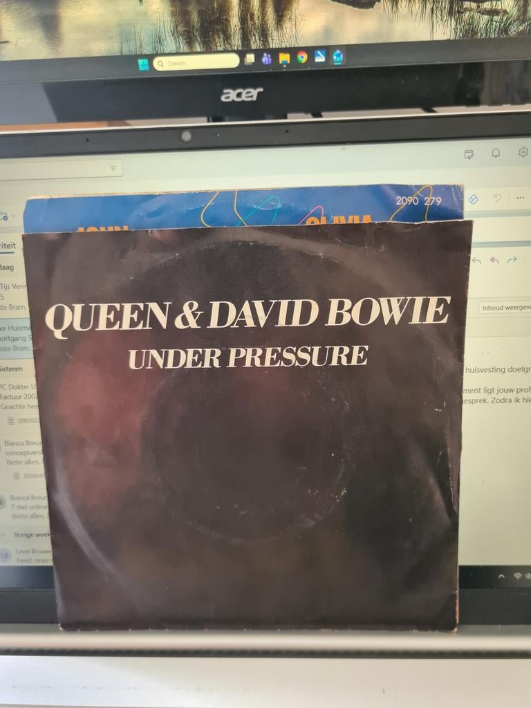 Queen & David Bowie - Under Pressure (Single), Cd's en Dvd's, Vinyl Singles, Gebruikt, 7 inch, Ophalen of Verzenden, Pop