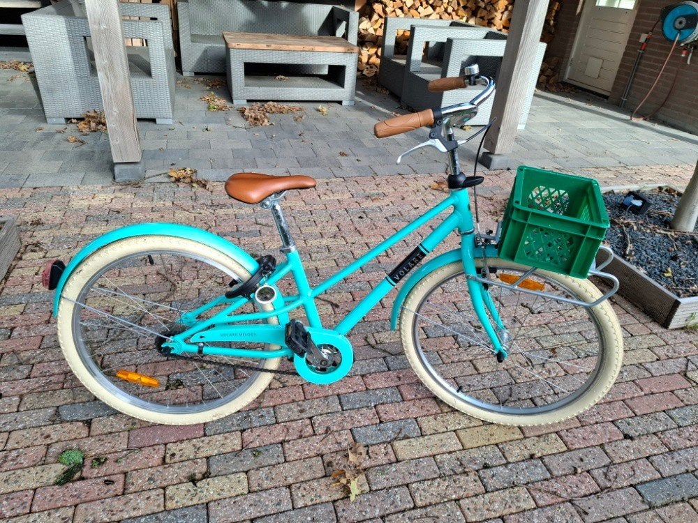Volare Melody Meisjesfiets 24 inch - Turquoise (met kratje), Ophalen, 24 inch, Volare, Trommelrem