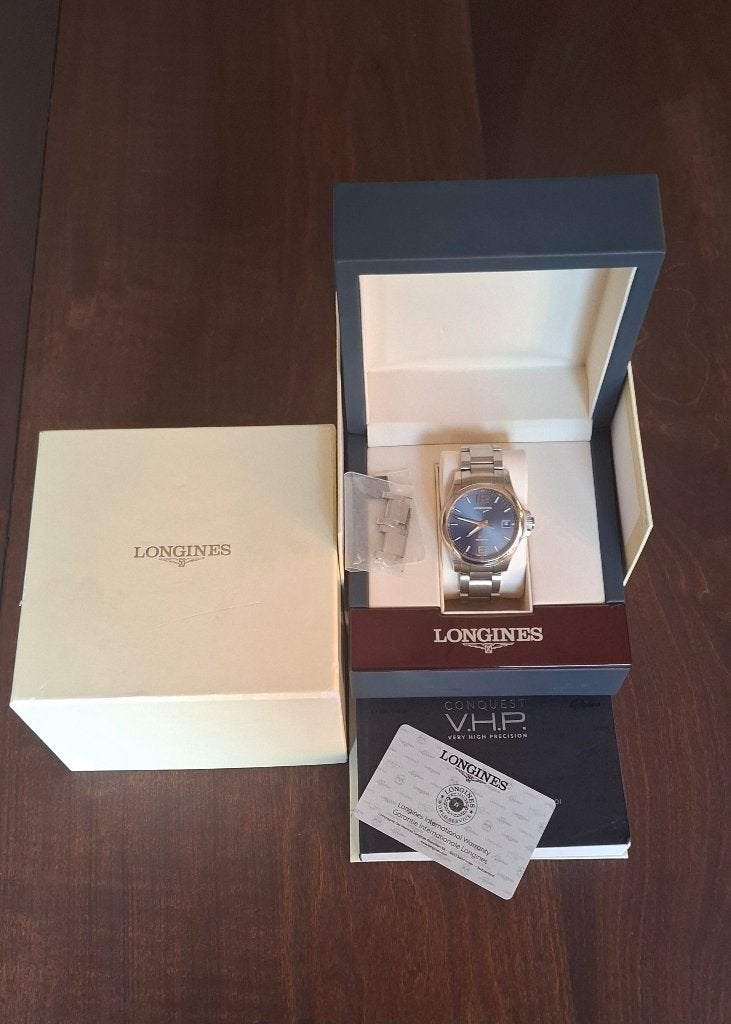 Longines Conquest Full/Set V.H.P in mooie conditie, Overige merken, Staal, Staal, Polshorloge
