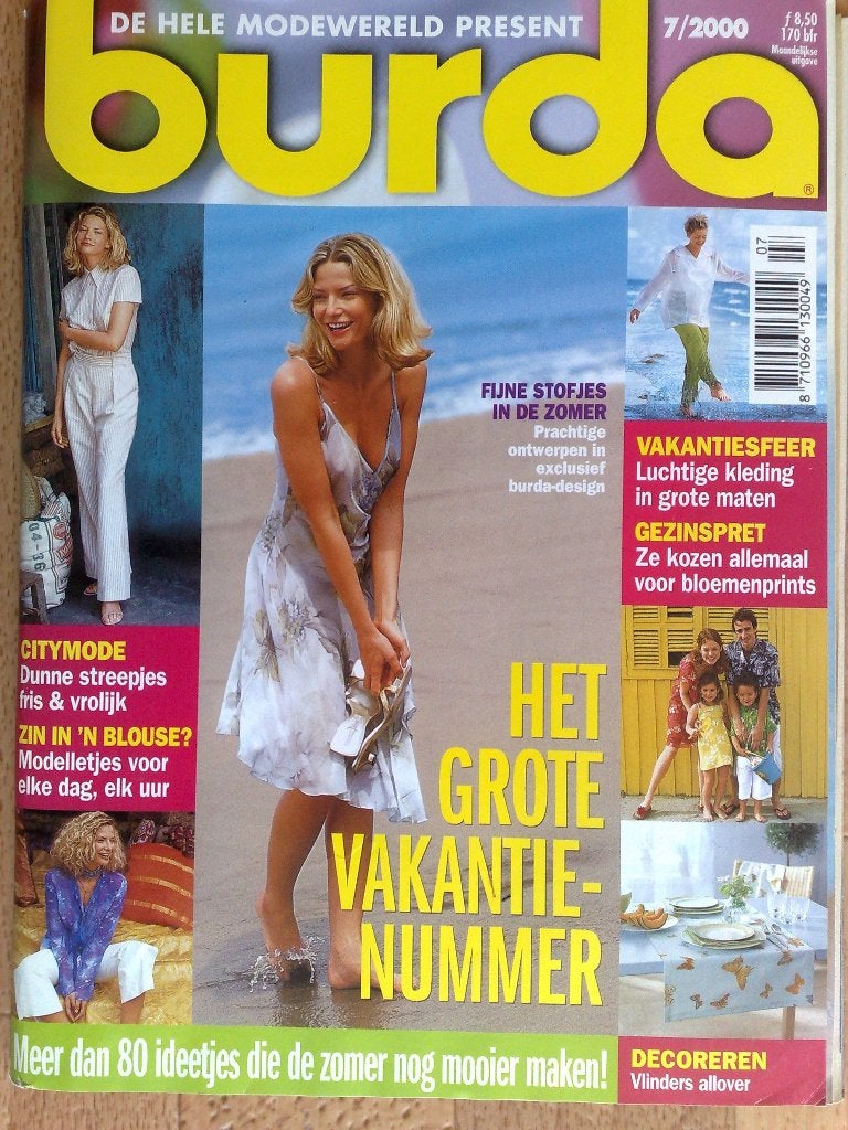 Burda juli , nr. 7 / 2000, Hobby en Vrije tijd, Verzenden, Zo goed als nieuw, Vrouw, Burda