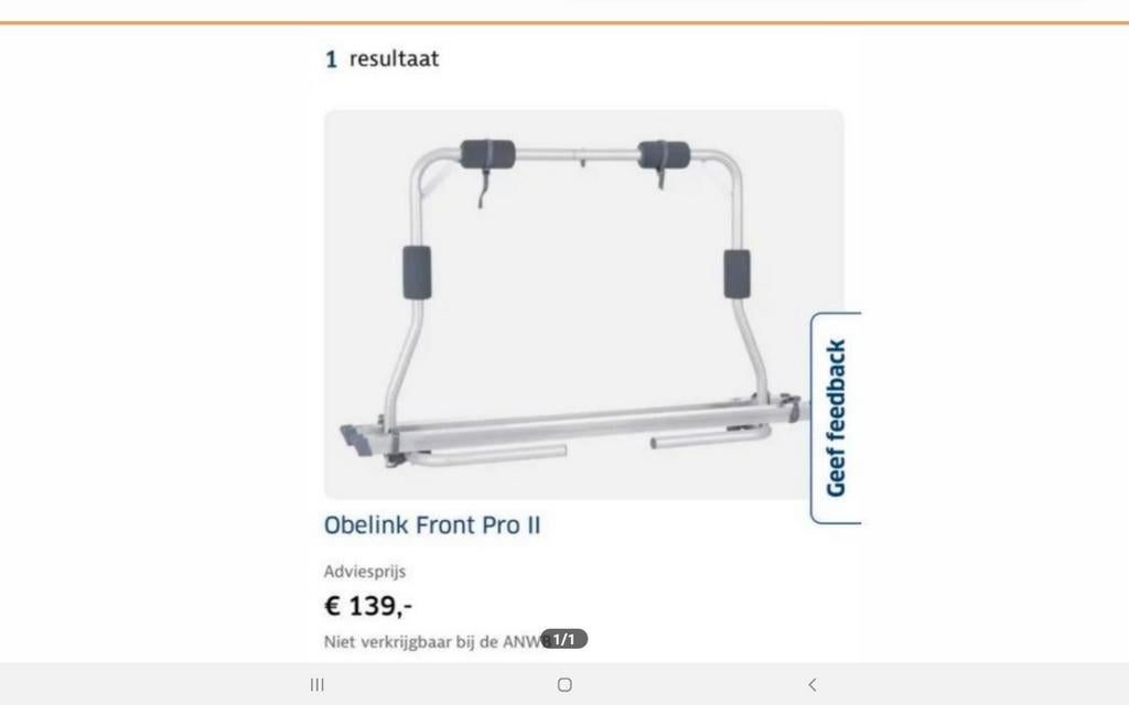 Fietsendrager voor Caravan, Ophalen of Verzenden, Gebruikt