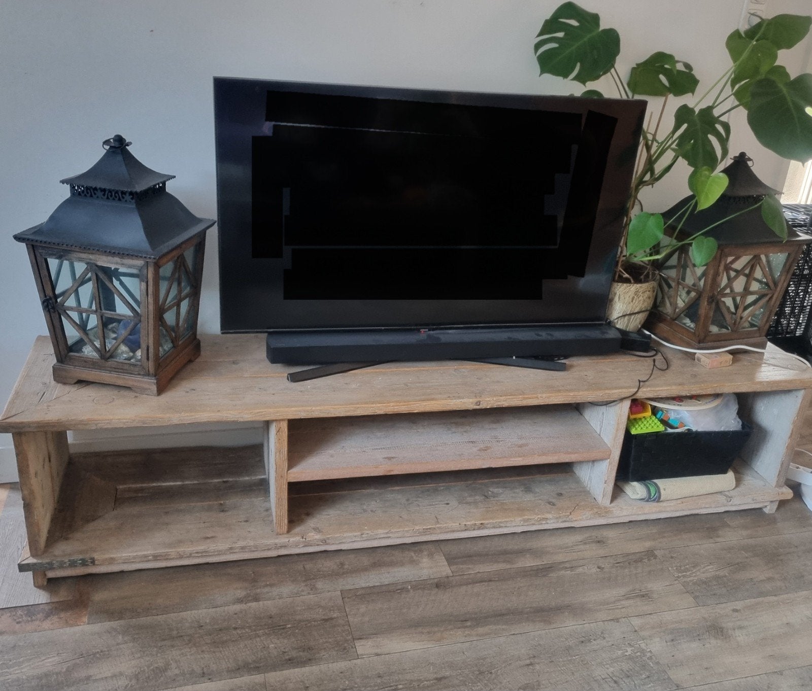 tv-meubel zelfgemaakt van steigerhout, Ophalen, Gebruikt, Industriële, Minder dan 100 cm