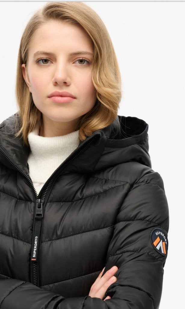 Superdry winterjas jas zwart mt 42 NIEUW met kaartjes €79,-, Superdry, Zwart, Maat 42/44 (L), Nieuw