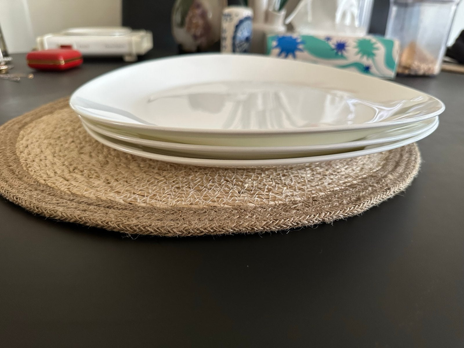 IKEA SKYN witte grote  borden set van 3, Huis en Inrichting, Ophalen, IKEA, Zo goed als nieuw, Bord(en)