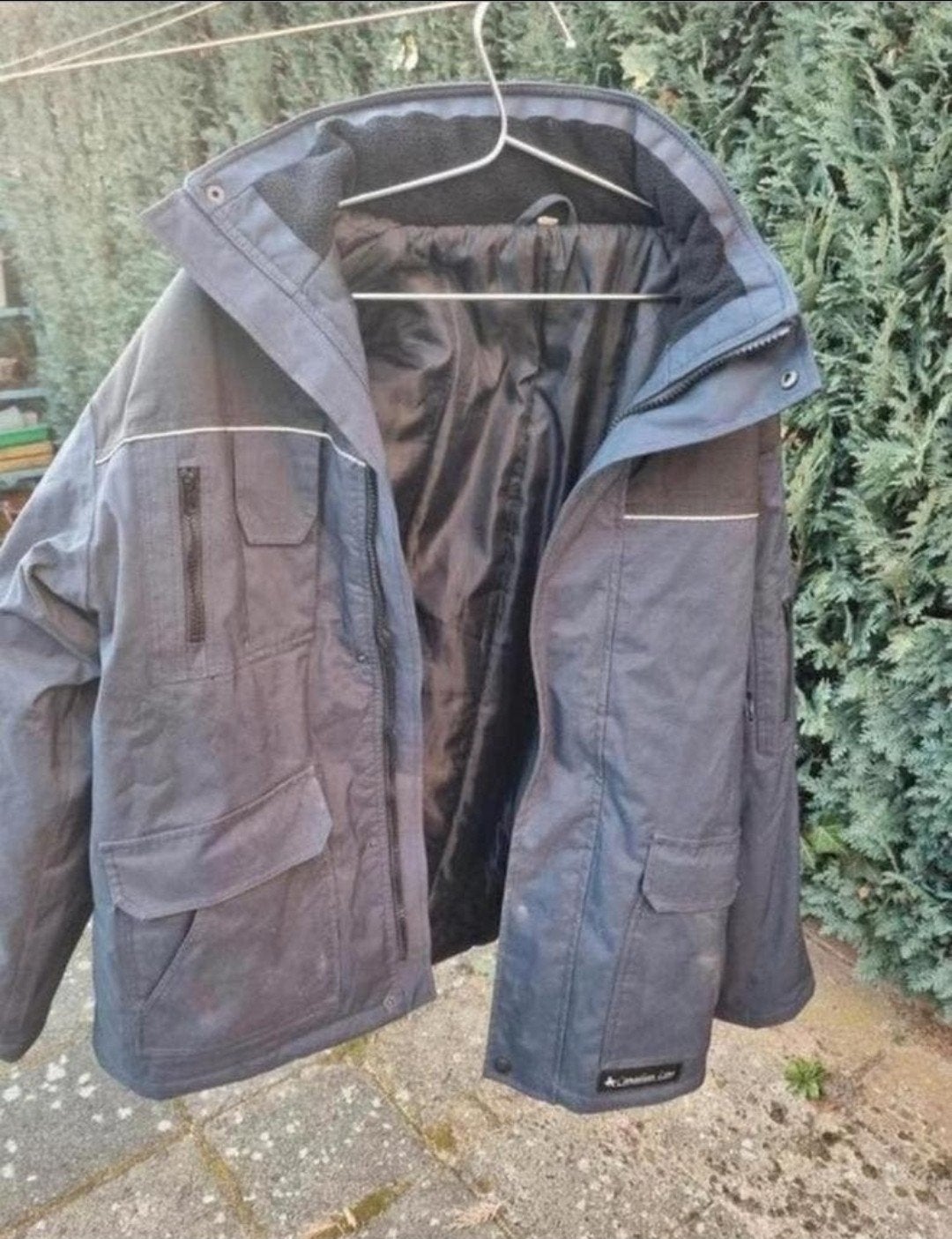 Zware jas gebruikt maat L bieden Zie foto's, Ophalen of Verzenden, Gedragen, Zwart
