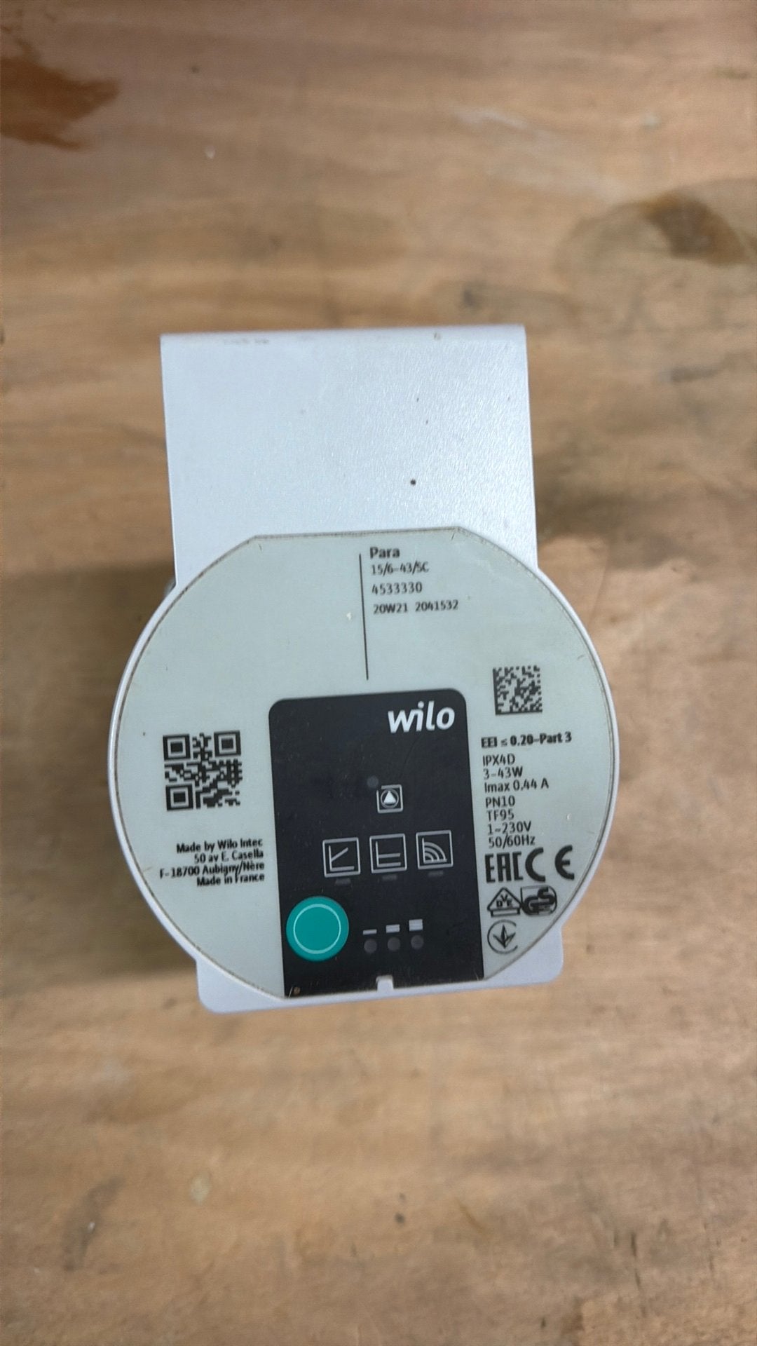 Wilo Para 15/6-43/SC cv pomp, Doe-het-zelf en Verbouw, Ophalen, Gebruikt