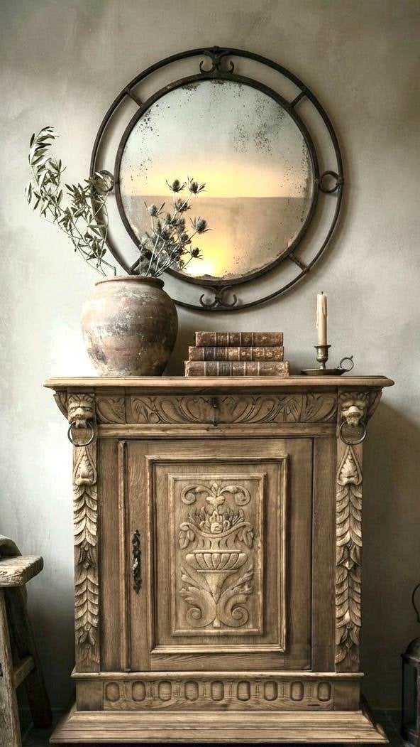 Antieke eiken kast met deur en lade - 85x50x100 cm, Antiek en Kunst, Antiek | Meubels | Kasten, Ophalen
