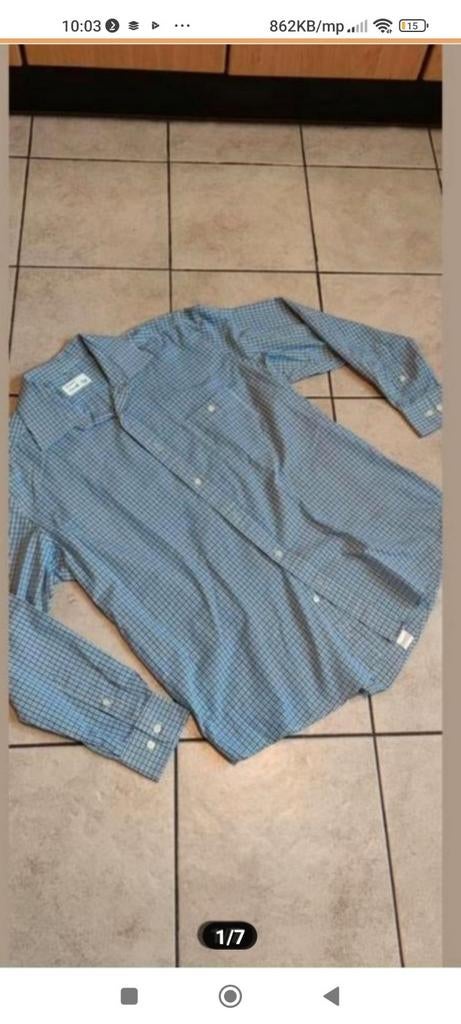Zwarte Tulp geruit overhemd maat XL, Kleding | Heren, Ophalen of Verzenden, Zo goed als nieuw, Zwart, Halswijdte 43/44 (XL)