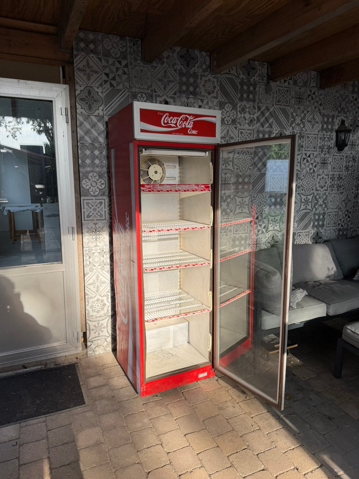 Vintage Coca-Cola koelkast  – Norcool Super 7 horeca, defect, Witgoed en Apparatuur, Ophalen, Zonder vriesvak, 200 liter of meer