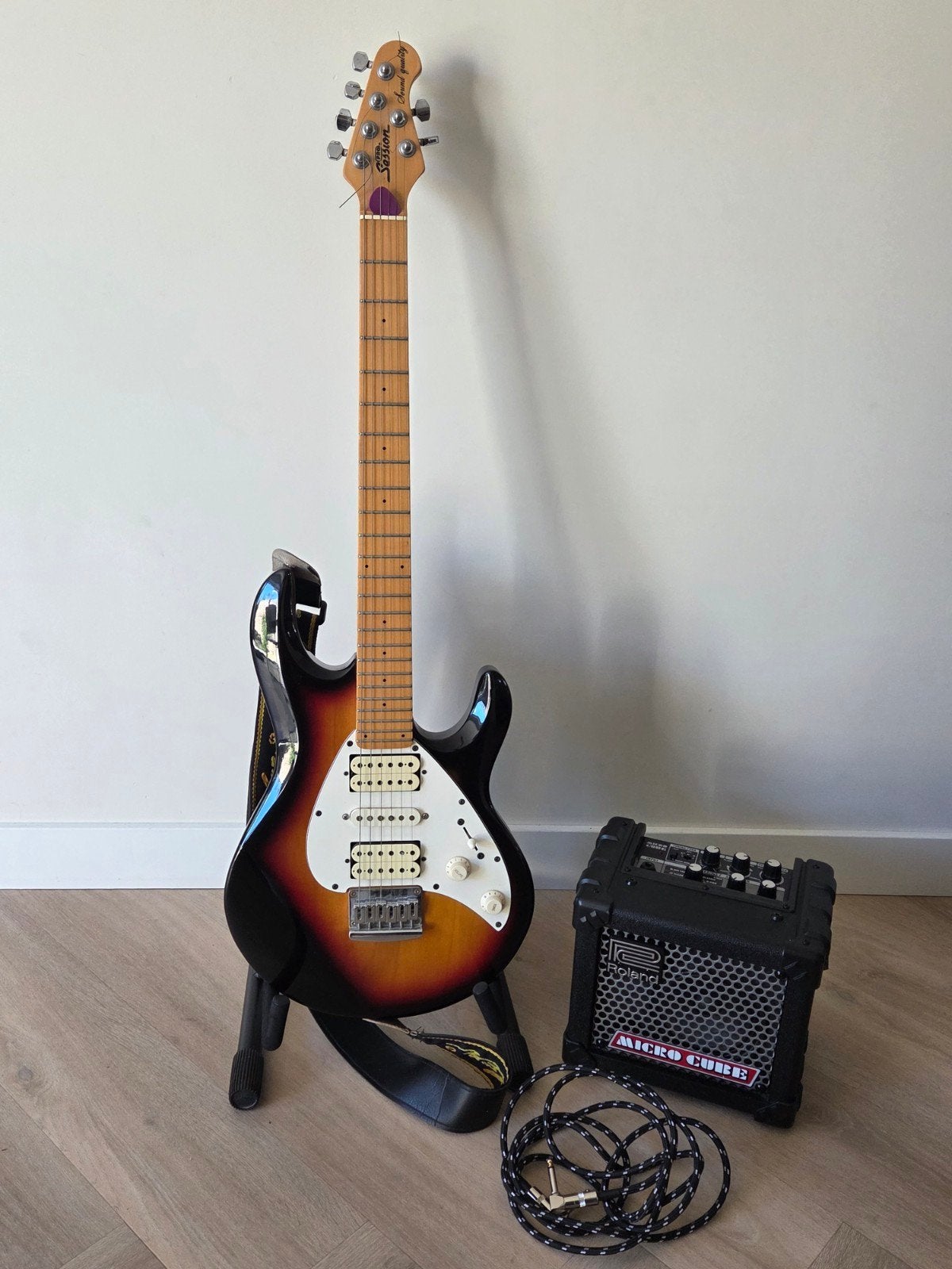 leuke elektrische gitaar set met versterker, Muziek en Instrumenten, Gebruikt, Met versterker, Solid body, Ophalen