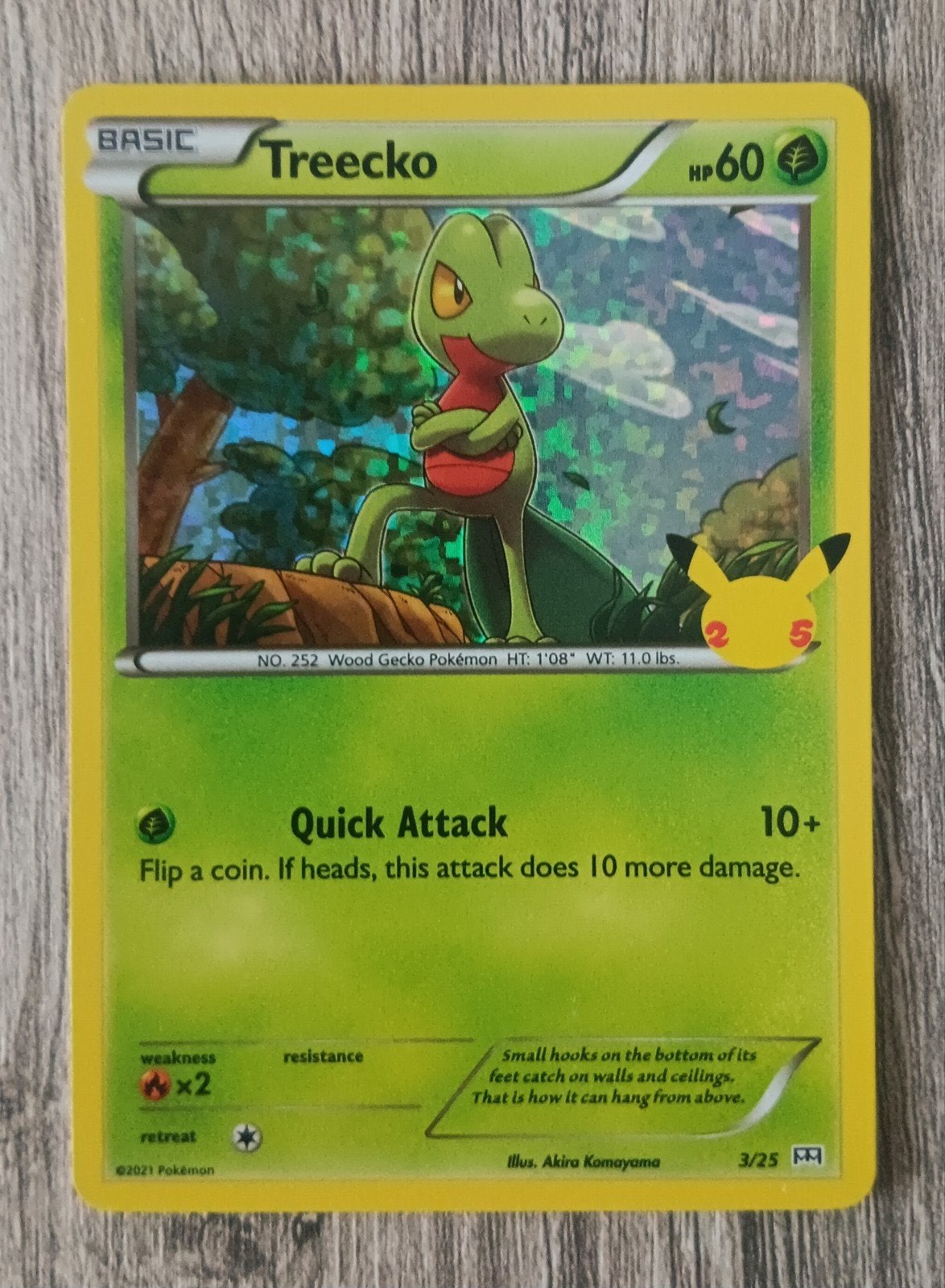Treecko Mcdonalds 25th Anniversary, Ophalen of Verzenden, Zo goed als nieuw, Losse kaart, Foil