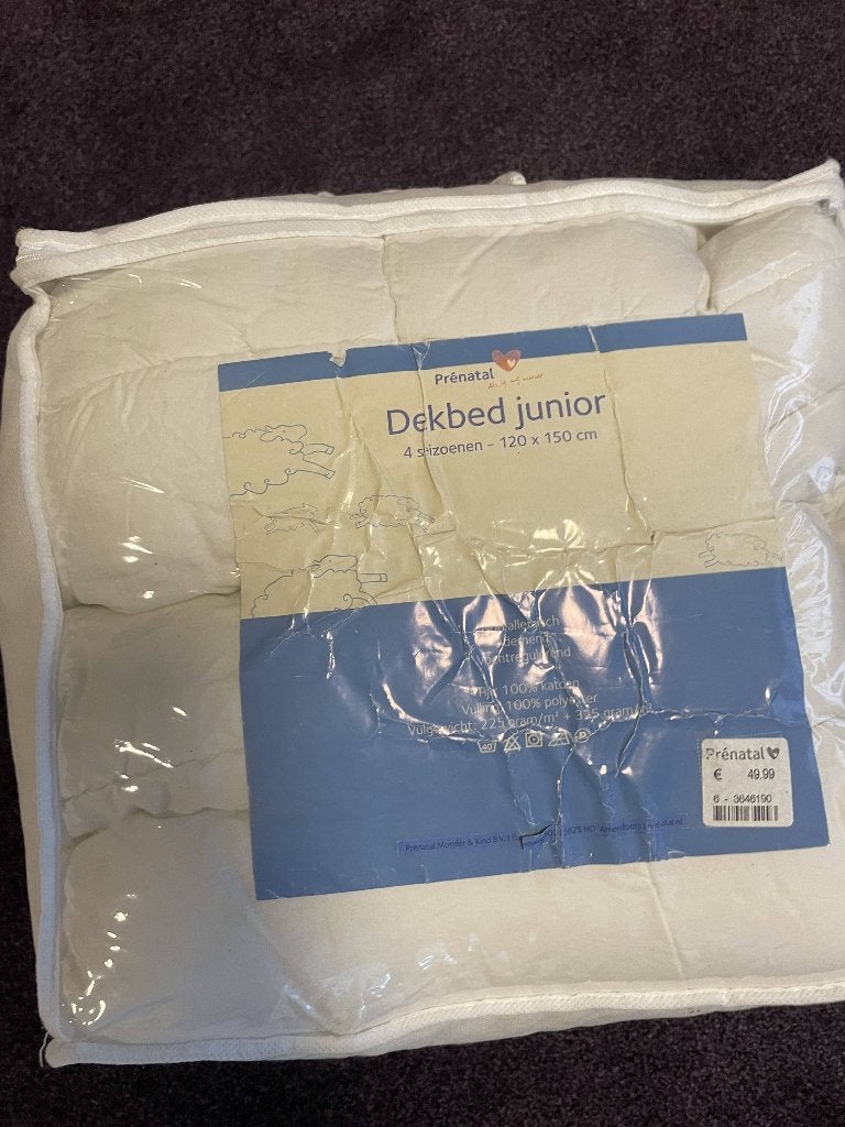 kinderdekbed 4 seizoenen 120x150cm, Jongetje of Meisje, Wit, Peuterbed, Ophalen of Verzenden