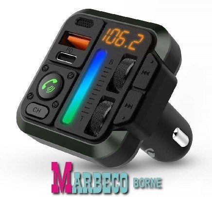 FM-Audiotransmitter voor Auto, FM zender, Bluetooth, Handsfr