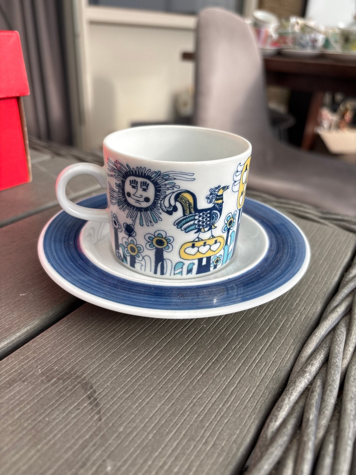 Vintage Maastricht Holland koffiekopje met schotel, Antiek en Kunst, Antiek | Servies los, Ophalen of Verzenden