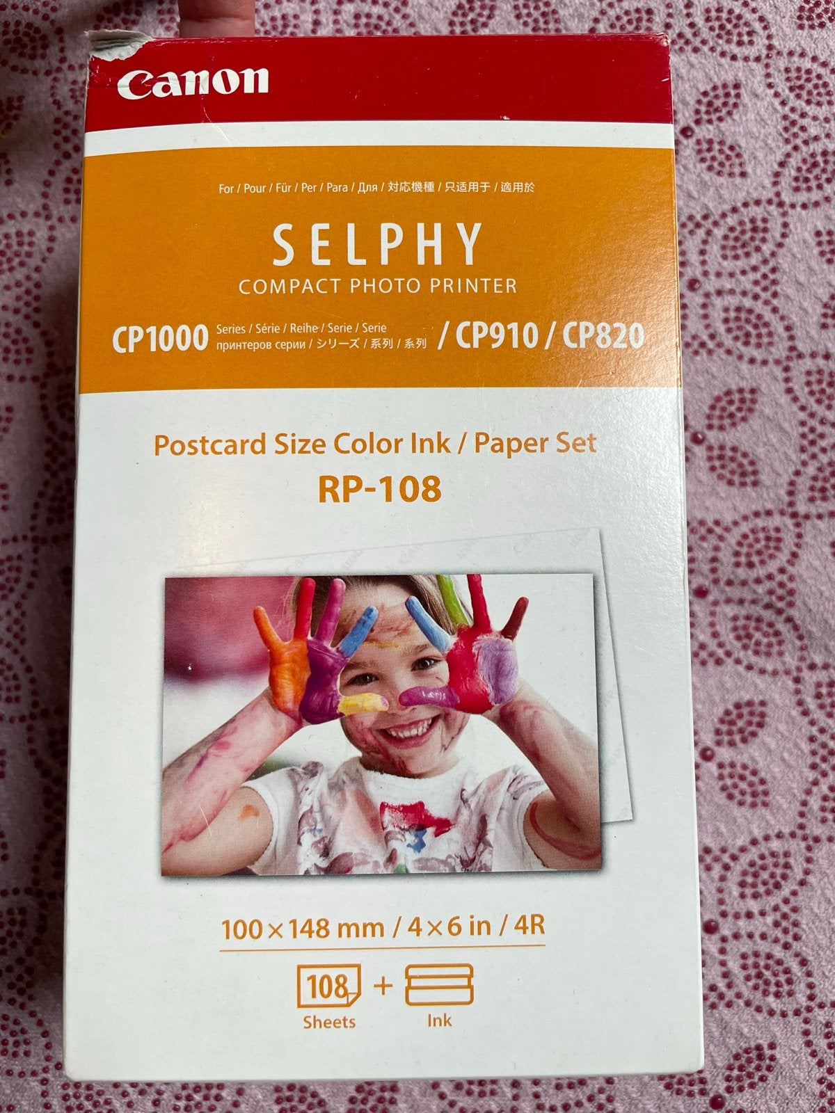 Canon Selphy RP-108 Postcard Size Kleur Inkt/Papier Set, Fotoprinter, Ophalen of Verzenden, Thermo-printer, Nieuw