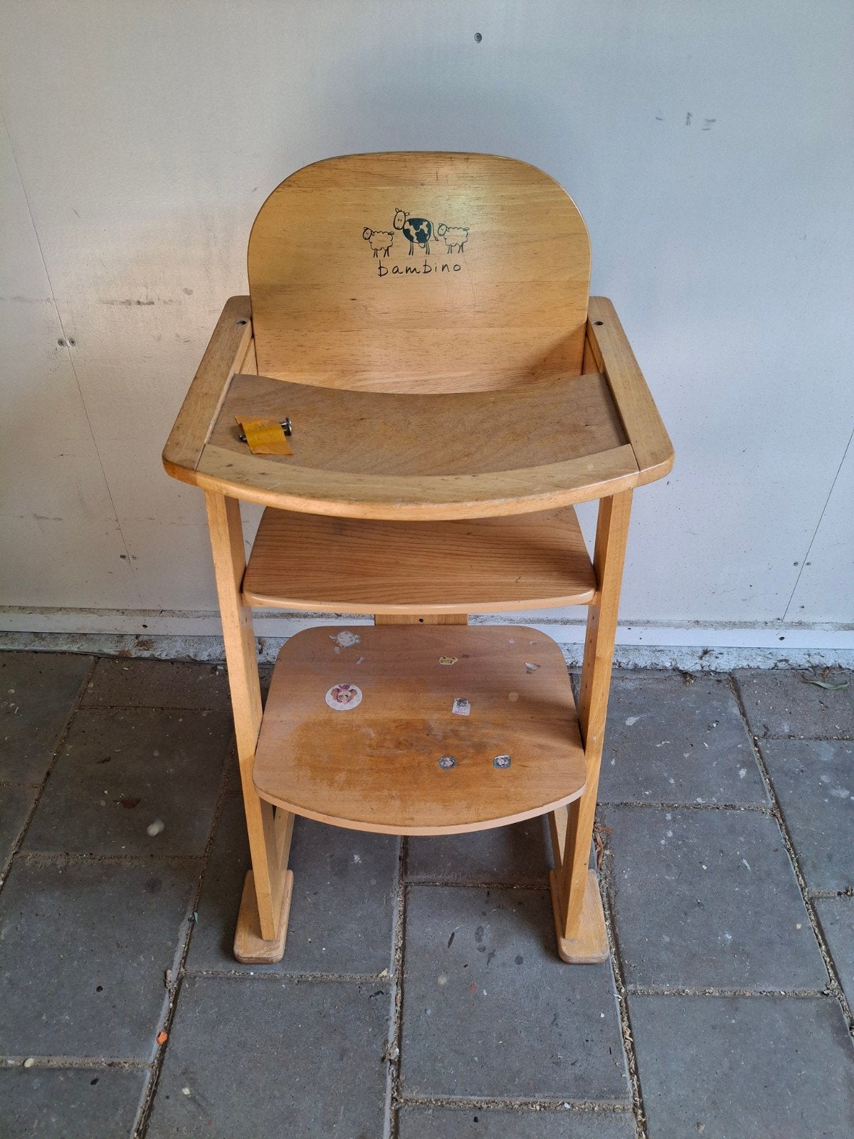 Bambino baby stoel - Houten kinderstoel, Kinderen en Baby's, Ophalen, Gebruikt, Meegroeistoel, Aanschuifbaar