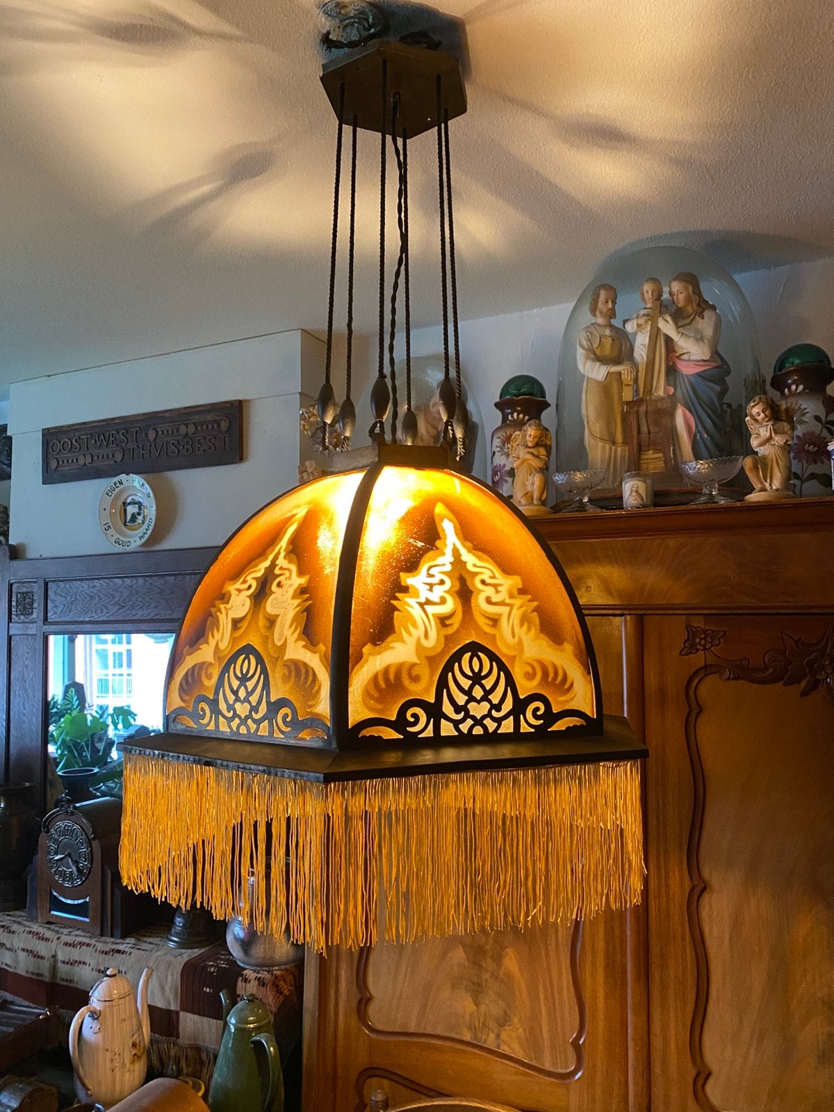 artdeco amsterdamse school hanglamp lamp, Ophalen