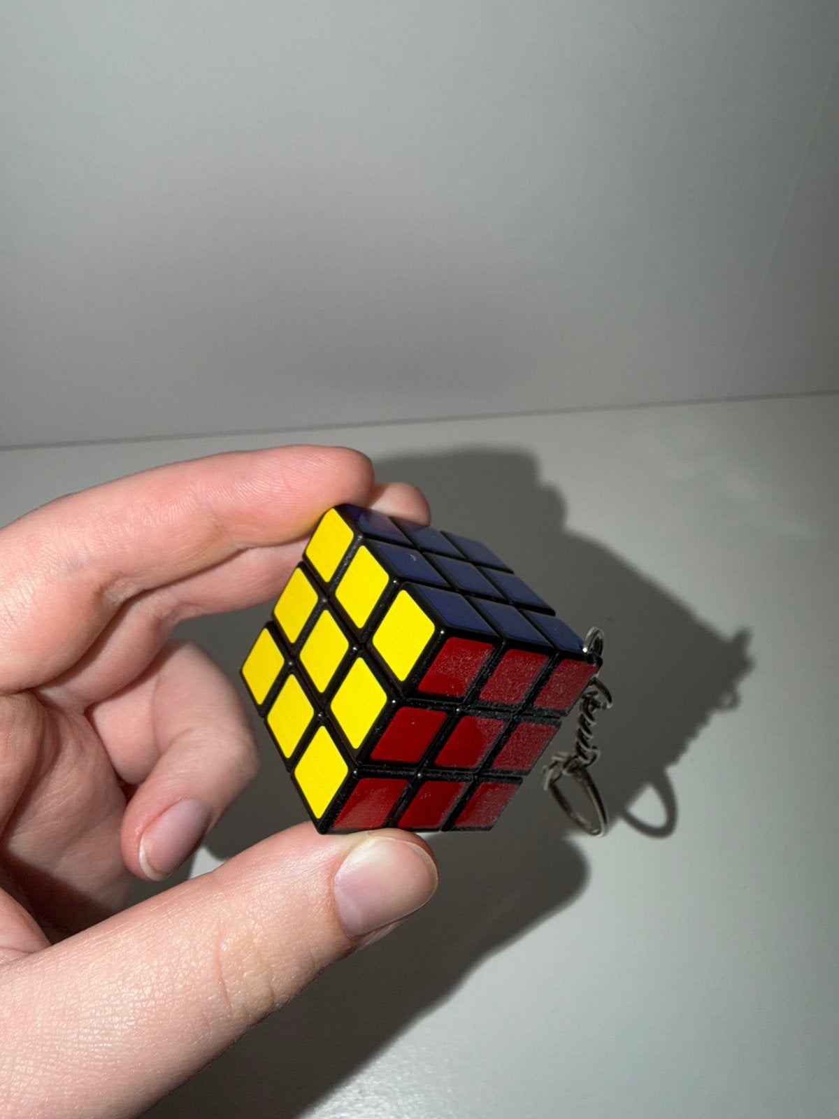 Rubik's cube keychain, Ophalen of Verzenden, Minder dan 500 stukjes, Zo goed als nieuw, Rubik's of 3D-puzzel