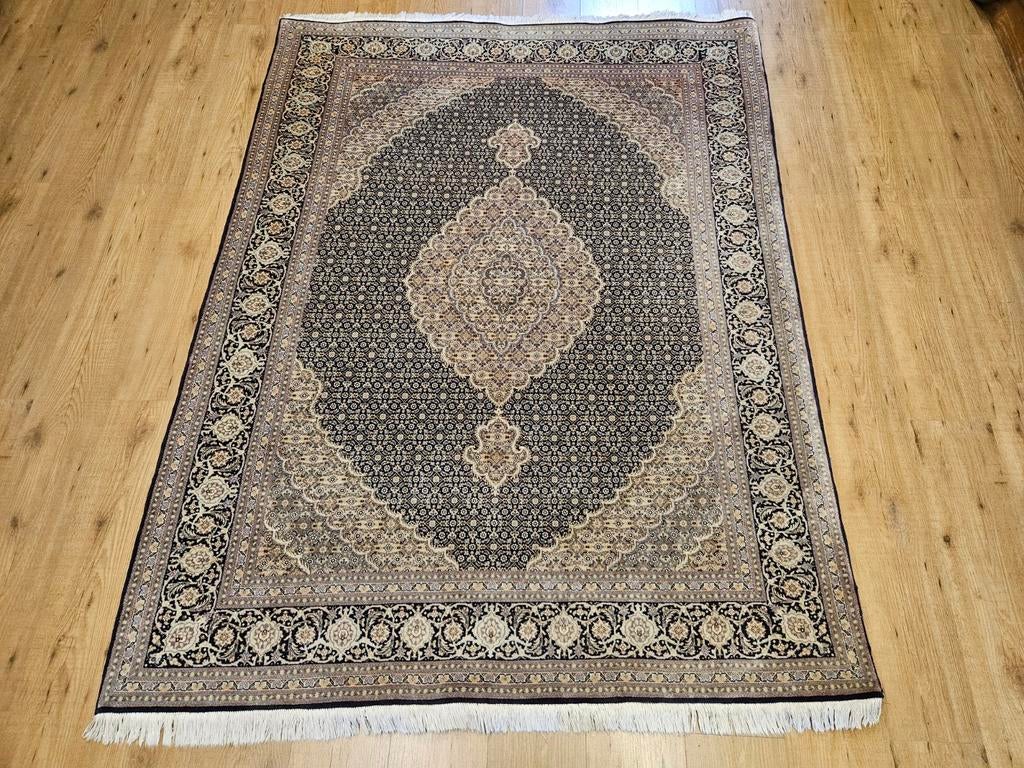 Vintage handgeknoopt perzisch tapijt tabriz 50raj 217x158