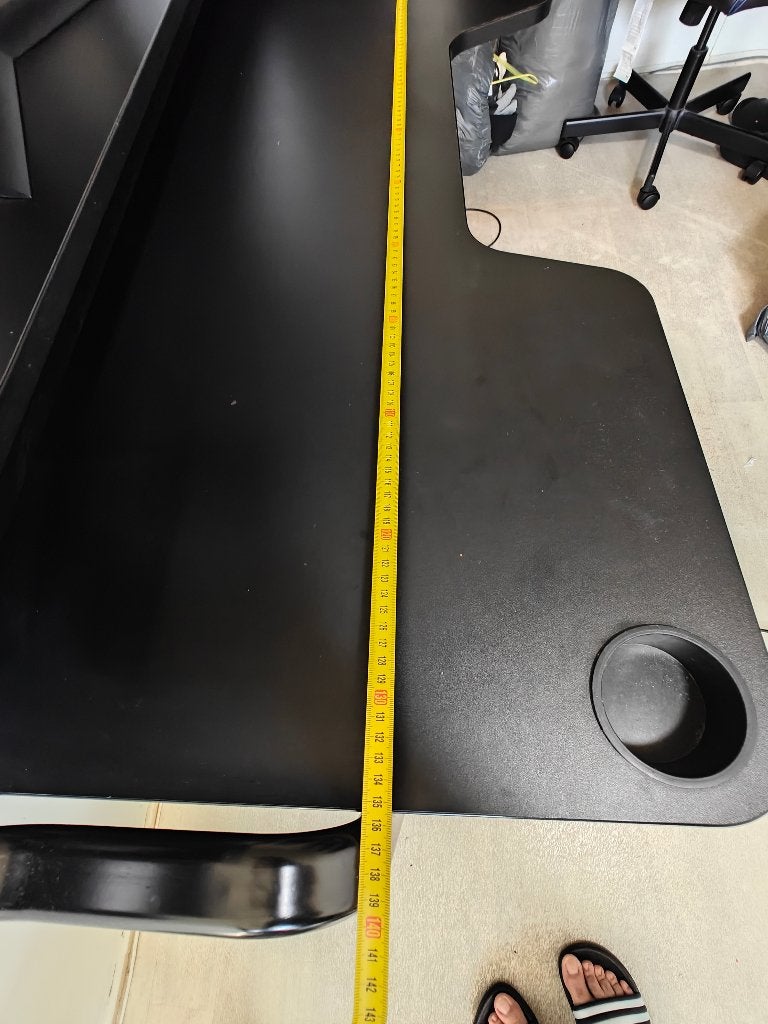 IKEA Gamebureau Zwart – Zo goed als nieuw!,140/185x74x146 cm, Ophalen of Verzenden, Zo goed als nieuw
