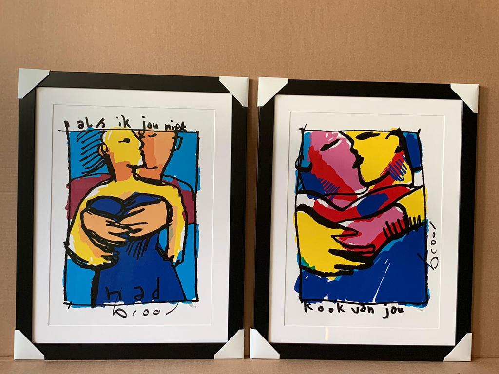 Luxe ingelijste zeefdrukken Herman Brood met certificaat, Ophalen