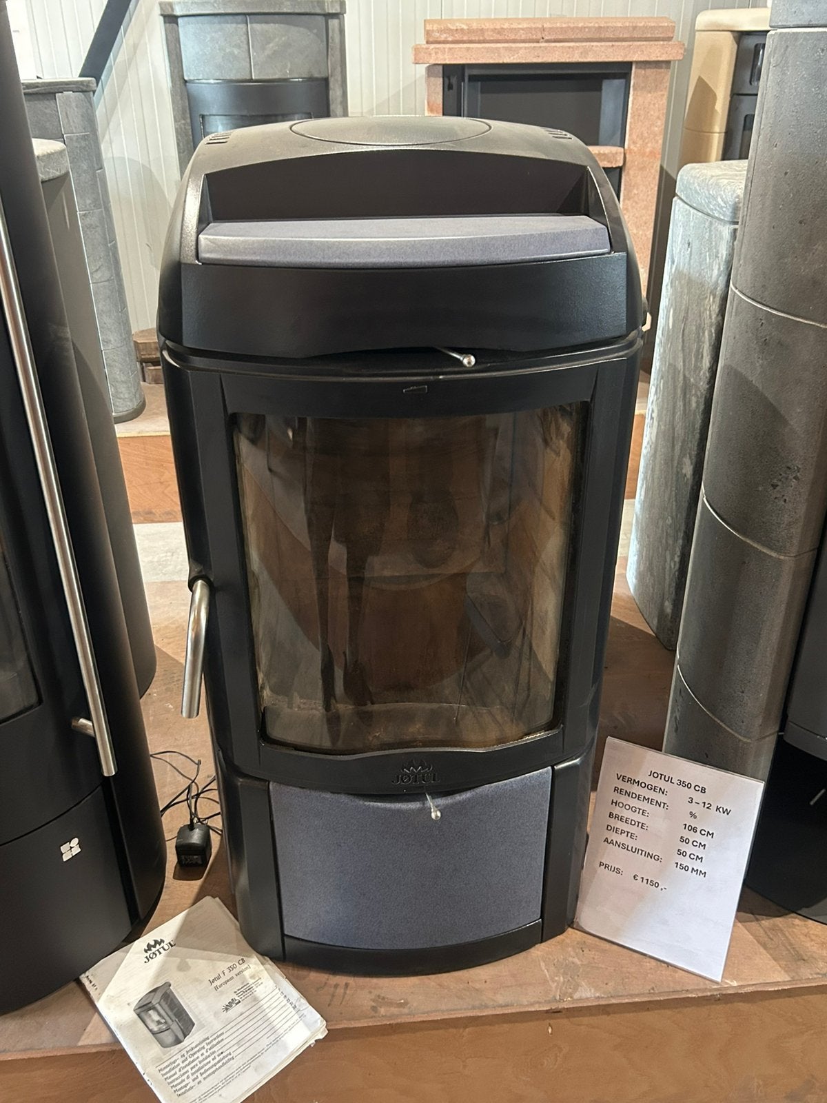 Jotul 350CB keramiek, Ophalen, Gebruikt, Houtkachel, Vrijstaand