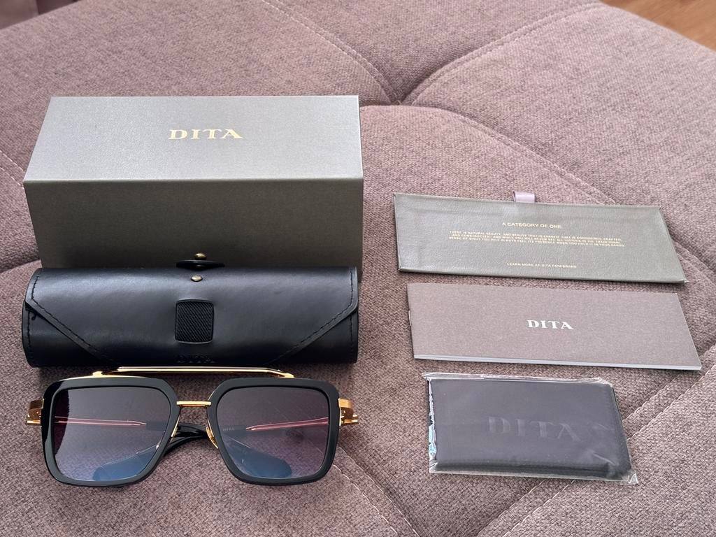 Dita Mach Seven Gold/Black, Sieraden, Tassen en Uiterlijk, Zonnebrillen en Brillen | Heren, Overige merken, Zonnebril, Zwart, Nieuw