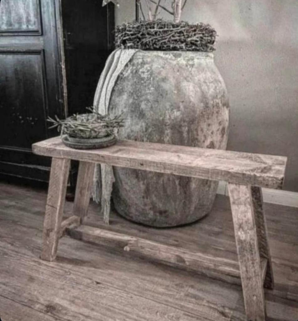 ~Stoer Sober Landelijk Houten Bankje~, Ophalen of Verzenden, Zo goed als nieuw