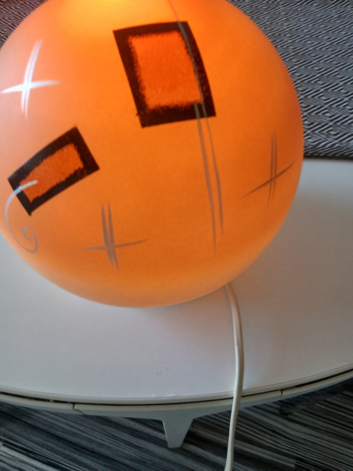 Oranje Sfeerlamp met Abstract Design, Ophalen, Gebruikt, Oranje, Modern