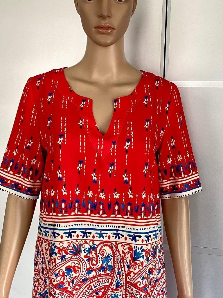 J436 Caroline Biss maat 38=M jurk jurkje rood/blauw/wit, Maat 38/40 (M), Kocca, Ophalen of Verzenden, Zo goed als nieuw