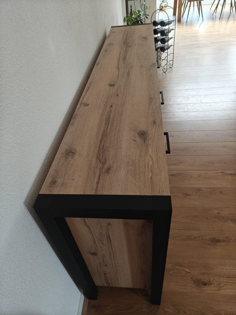Foto 5 van Eiken dressoir met zwarte afwerking | Meubella acapulco