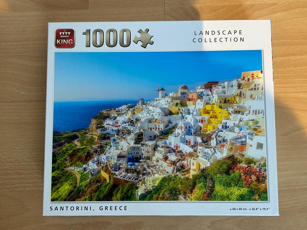 Puzzel King City Collection " Santorini Greece", Ophalen, 500 t/m 1500 stukjes, Gebruikt, Legpuzzel