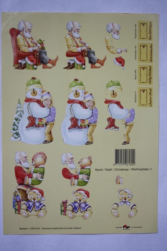 Knipvel Kerst 6920, Ophalen of Verzenden, Nieuw, Kerst, Knipvel