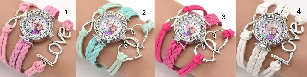 Mooie FROZEN - ELSA & ANNA horloge/armband voor € 9,95 p/st., Verzenden, Nieuw, Overige kleuren, Jongen of Meisje