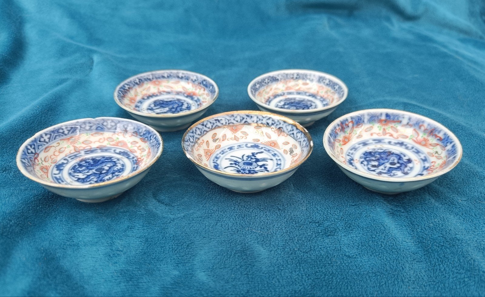 5 Antieke Chinese Porseleinen schaaltjes, Ophalen of Verzenden