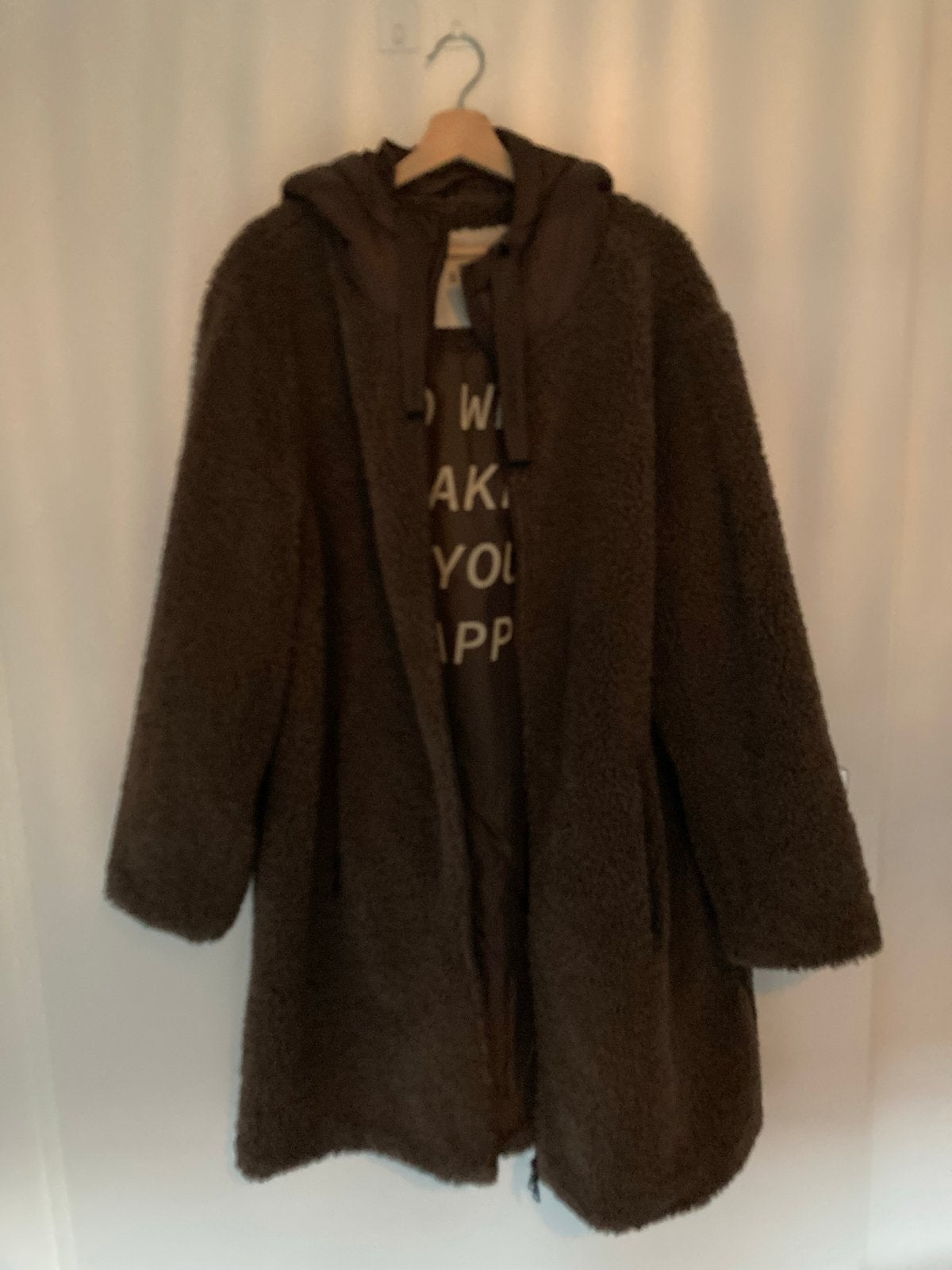 Gina Benotti teddy jas met capuchon - Maat 46, Ophalen of Verzenden, Gedragen, Maat 46/48 (XL) of groter, Bruin