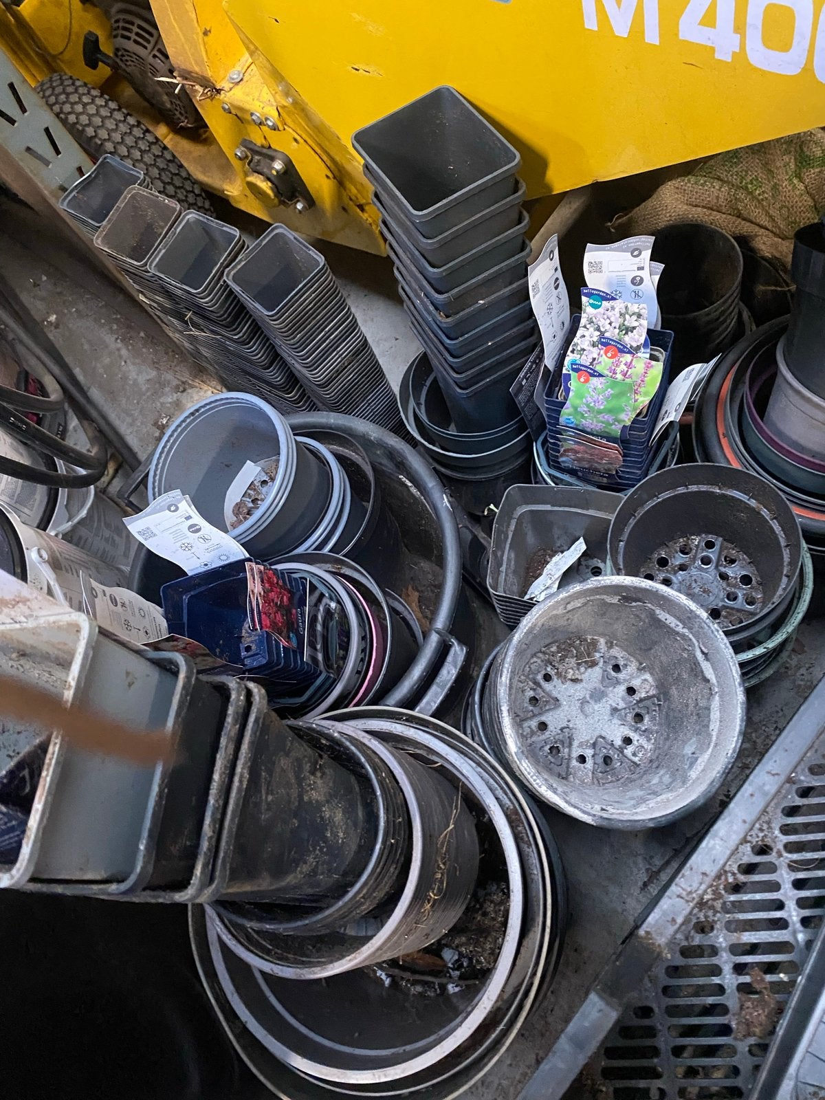 Diverse gebruikte containerpotten voor planten, Tuin en Terras, Ophalen, Kunststof, Gebruikt, Binnen