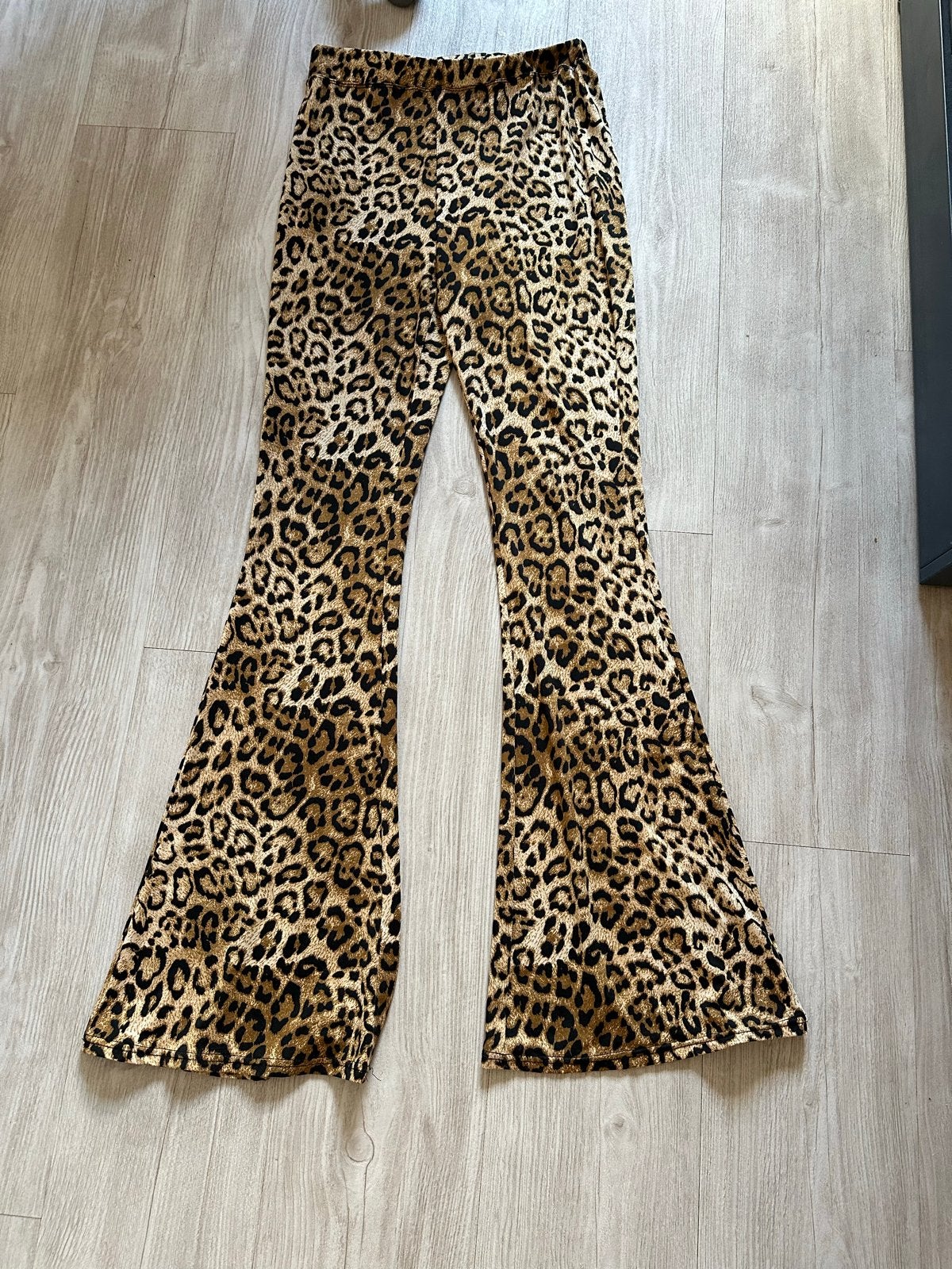 Guts Gusto flared broek met luipaardprint, Meerkleurig, Maat 42/44 (L), Ophalen of Verzenden, Zo goed als nieuw