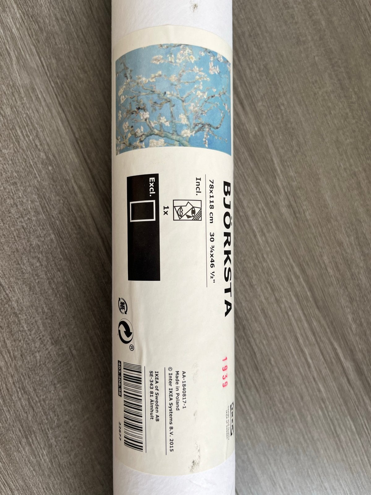 Ikea Björksta Amandelbloesem print (zonder frame), Ophalen, Nieuw, Print, 75 tot 100 cm