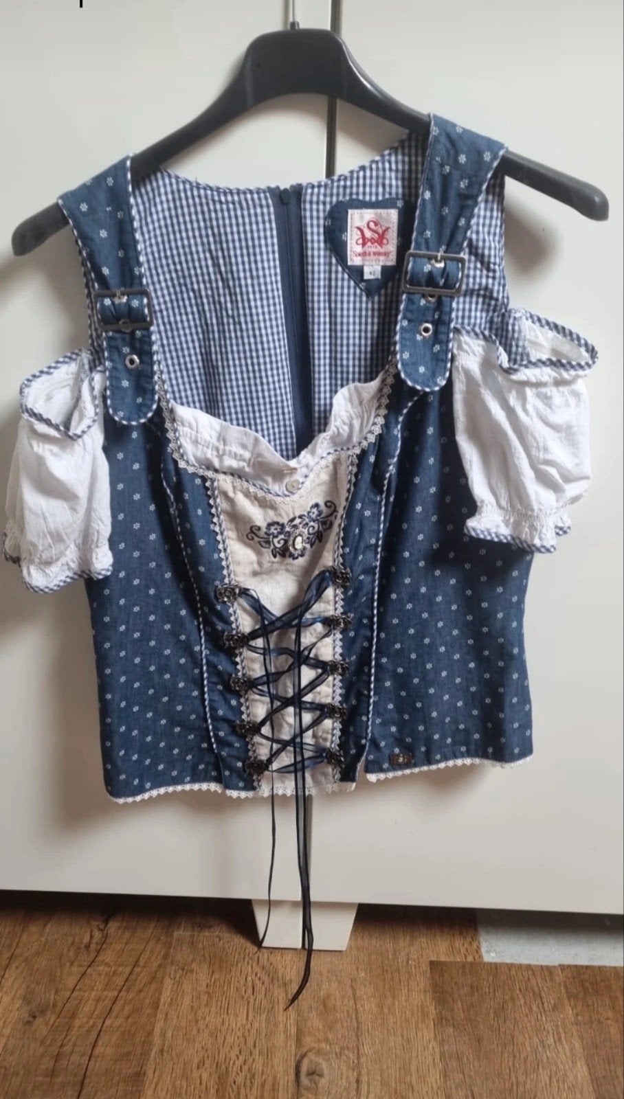 Spieth & Wensky Dirndl - Maat 42, Blauw, Maat 42/44 (L), Ophalen of Verzenden, Zo goed als nieuw