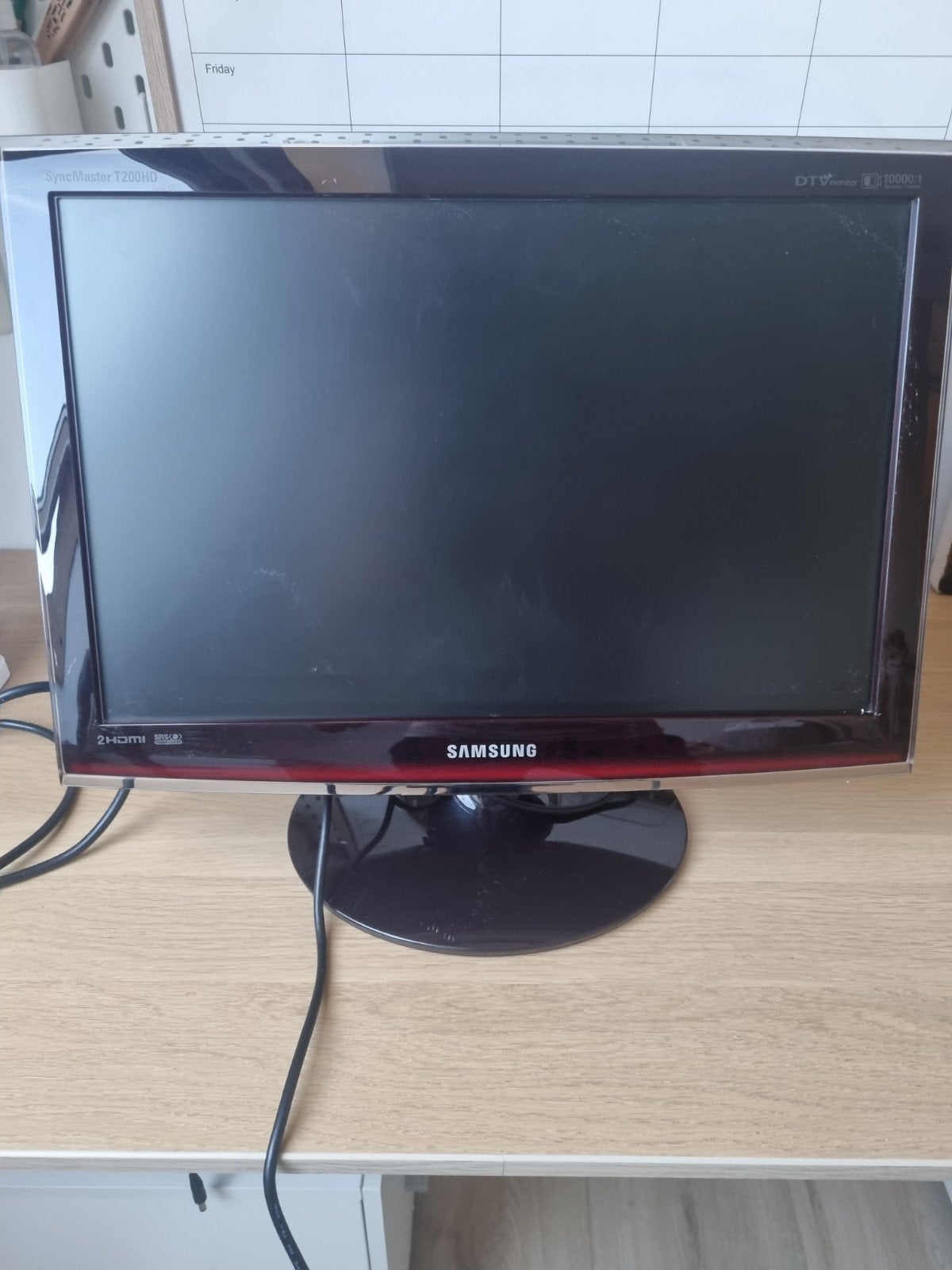 Samsung beeldscherm SyncMaster T200HD, Ophalen, Full HD, 60 Hz of minder, Gebruikt