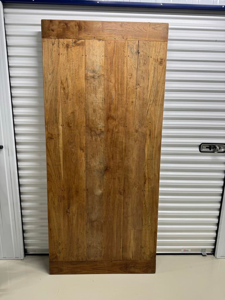 Teak houten eettafelblad 200x90, Ophalen, Gebruikt, Teakhout, 50 tot 100 cm
