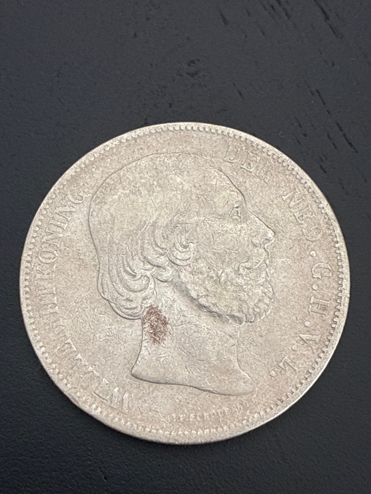 Zilveren 2½ Gulden Koning Willem III 1872 rijksdaalder, Koning Willem III, Zilver, Ophalen of Verzenden, Losse munt