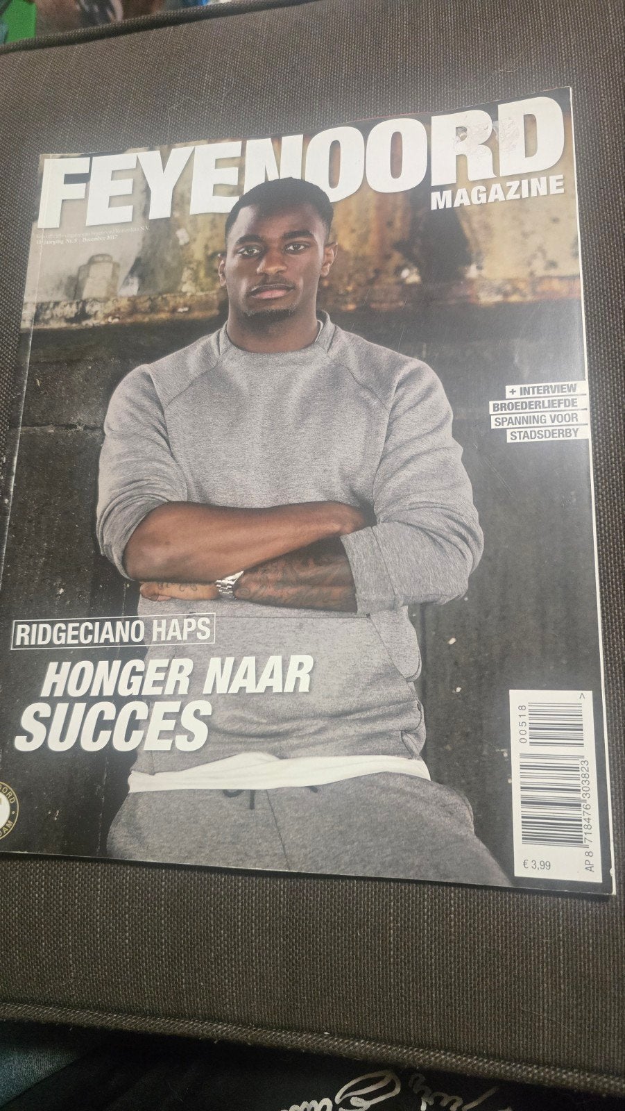 Feyenoord Magazine - Ridgeciano Haps - Honger naar Succes, Ophalen of Verzenden, Zo goed als nieuw