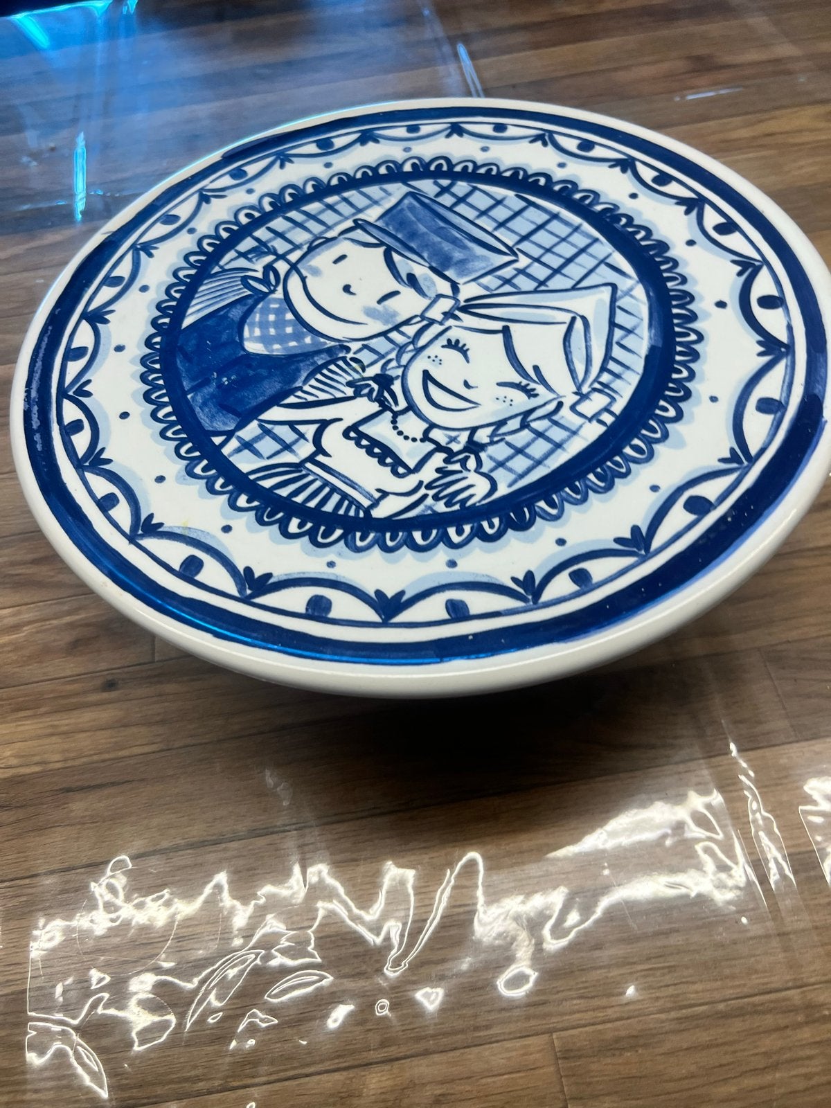Blond Amsterdam Delftsblauw Taartplateau, Ophalen, Keramiek, Overige typen, Zo goed als nieuw