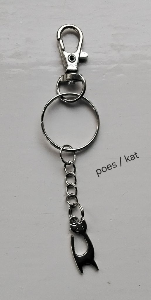Sleutelhanger poes - kat - kater, Ophalen of Verzenden, Nieuw, Dier of Natuur